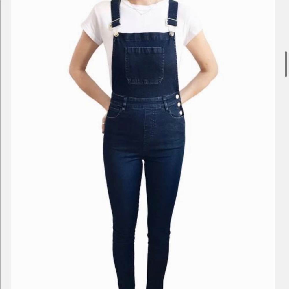 WeWoreWhat High Rise Skinny Overalls